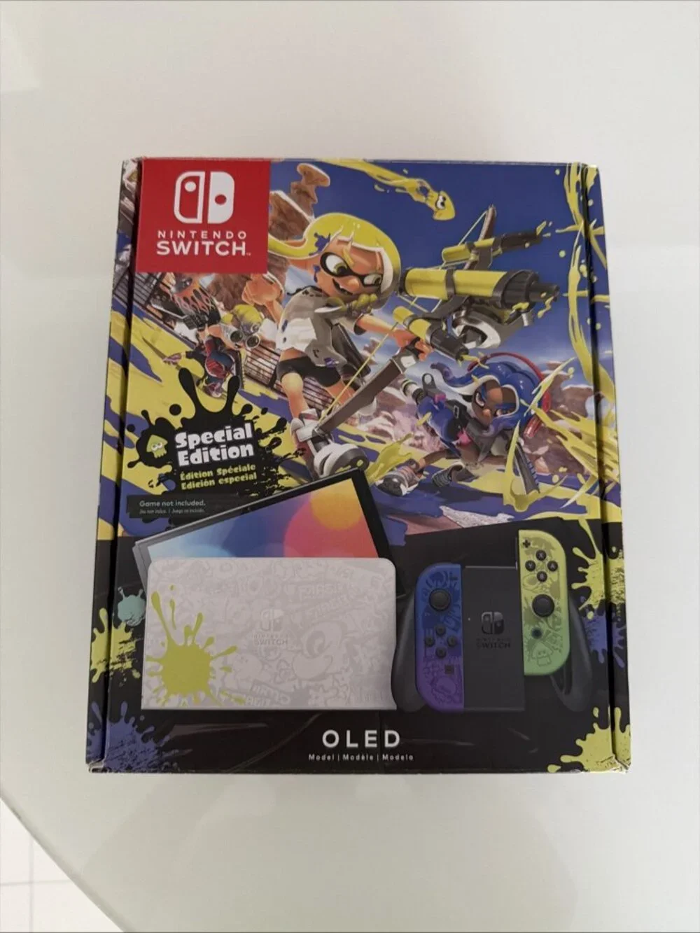 Nintendo Switch (OLED Model) Splatoon 3 Edition Video Game Console Bundle